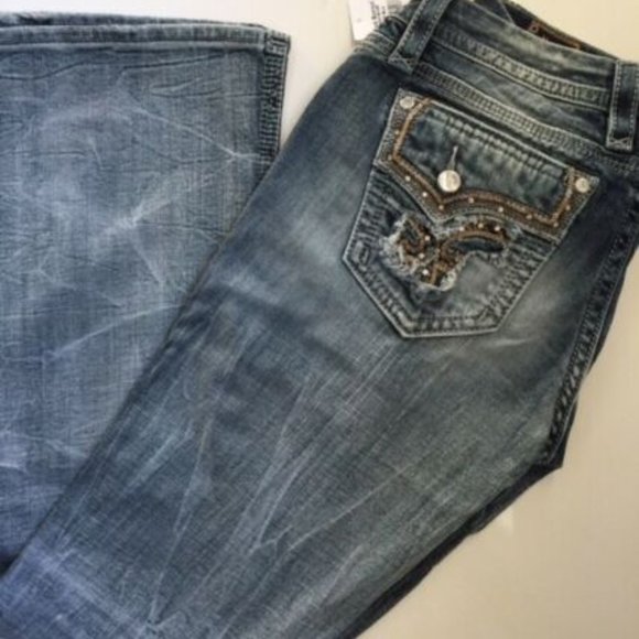 HTF ROCK REVIVAL BETTY EMBELLISHED BOOTCUT JEANS 29 x 30 - Picture 8 of 14